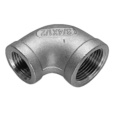 Elbow 90°, F/F, # 301R, reduced, AISI 316, casted, sim. to DIN EN 10241:2000 (DIN 2987) Elbow 90°, F/F, # 301R, reduced, AISI 316, casted, sim. to DIN EN 10241:2000 (DIN 2987)
