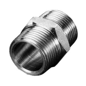 6-kt.-Doppelnippel, # 340, V4A / AISI 316, gegossen, ähnl. EN 10241:2000 (DIN 2990), 6/8/10/12-kt. je nach Abmessung 6-kt.-Doppelnippel, # 340, V4A / AISI 316, gegossen, ähnl. EN 10241:2000 (DIN 2990), 6/8/10/12-kt. je nach Abmessung