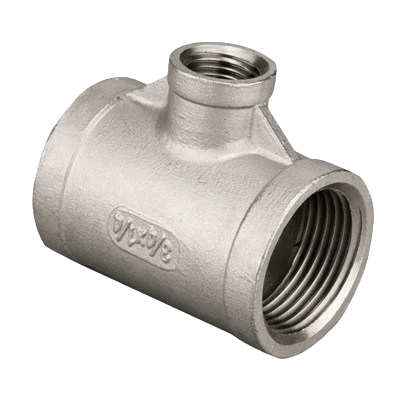 Tee, female, # 307 R, reduced, AISI 316, casted sim. to DIN EN 10241:2000 (DIN 2987) Tee, female, # 307 R, reduced, AISI 316, casted sim. to DIN EN 10241:2000 (DIN 2987)